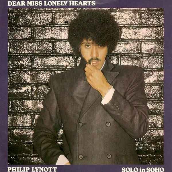 Portada del SINGLE de Philip Lynott, Dear Miss Lonely Hearts